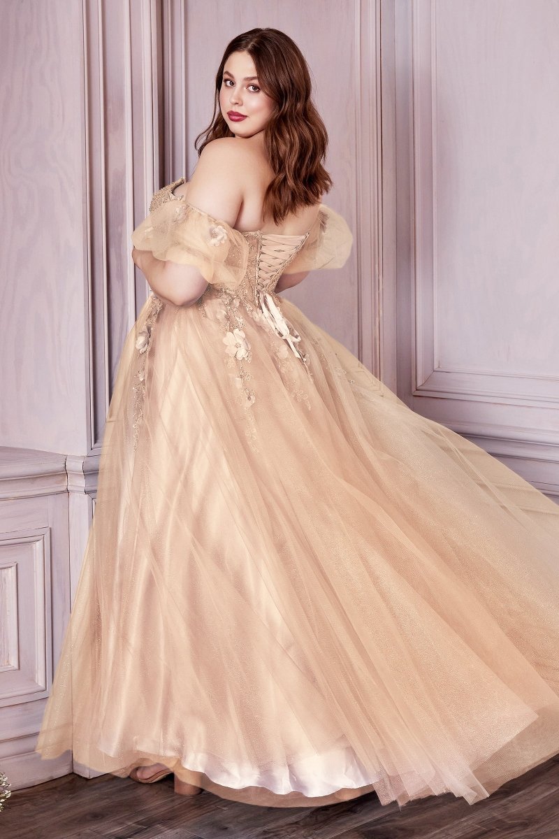BLOOM Bustier Dress with Lace Applique, A-line tulle skirt, romantic formal dress for special occasions. Brisbane to Gold Coast.