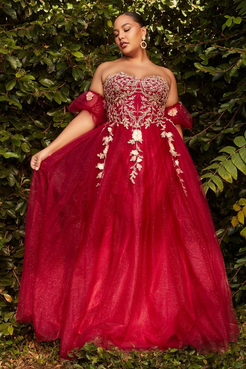 BLOOM Bustier Dress with lace applique and tulle skirt, formal gown. Brisbane to Gold Coast, Australia.