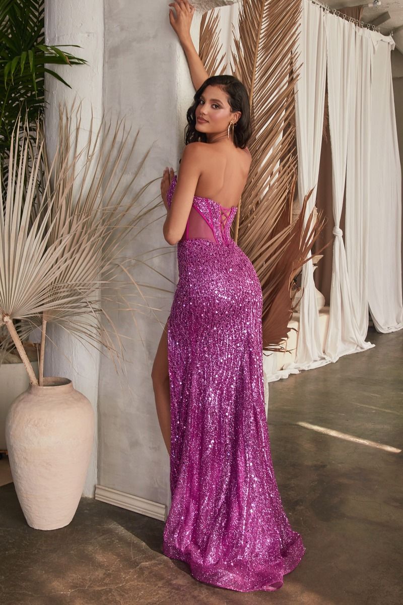 COLETTE Sequin Mesh Waist Bustier Corset Sequin Prom & Formal Evening Dress in Australia | One Honey Boutique