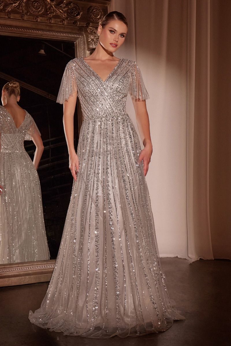 KIRSTEEN Sequin Embellished Mother of Groom Bride Evening Gown in Australia | One Honey Boutique