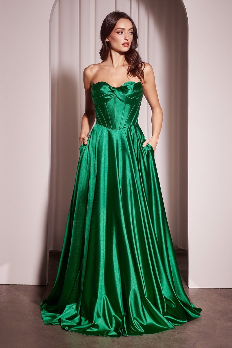 DANKA Strapless Satin Bustier Prom & Formal Ball Gown in Australia | One Honey Boutique