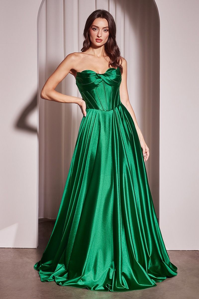 DANKA Strapless Satin Bustier Prom & Formal Ball Gown in Australia | One Honey Boutique