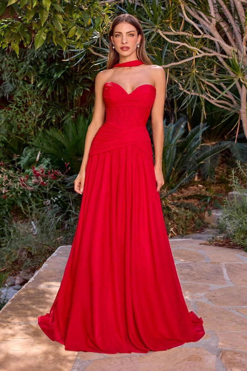 ALMA Sweetheart Pleated Chiffon A-Line Bridesmaid & Formal Dress