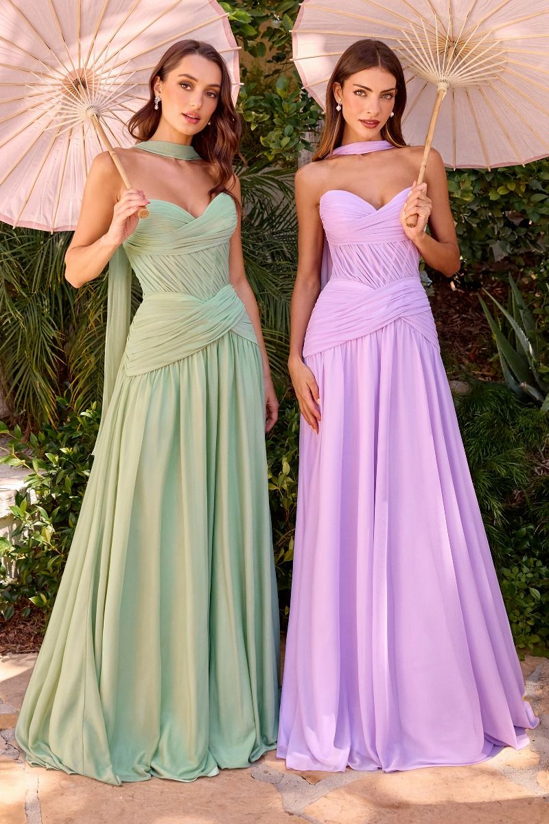 ALMA Sweetheart Pleated Chiffon A-Line Bridesmaid & Formal Dress