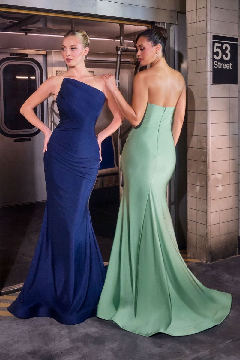 BERLIN Strapless Asymmetrical Mermaid Prom & Formal Dress in Australia | One Honey Boutique