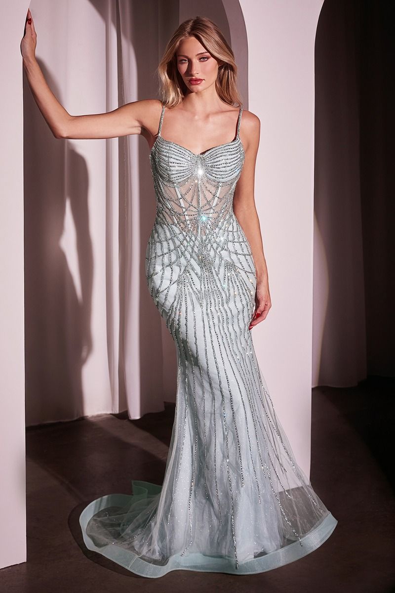 CELINE Couture gown with pearl beaded bodice, sweetheart neckline. Elegant prom evening dress, Brisbane to Gold Coast.