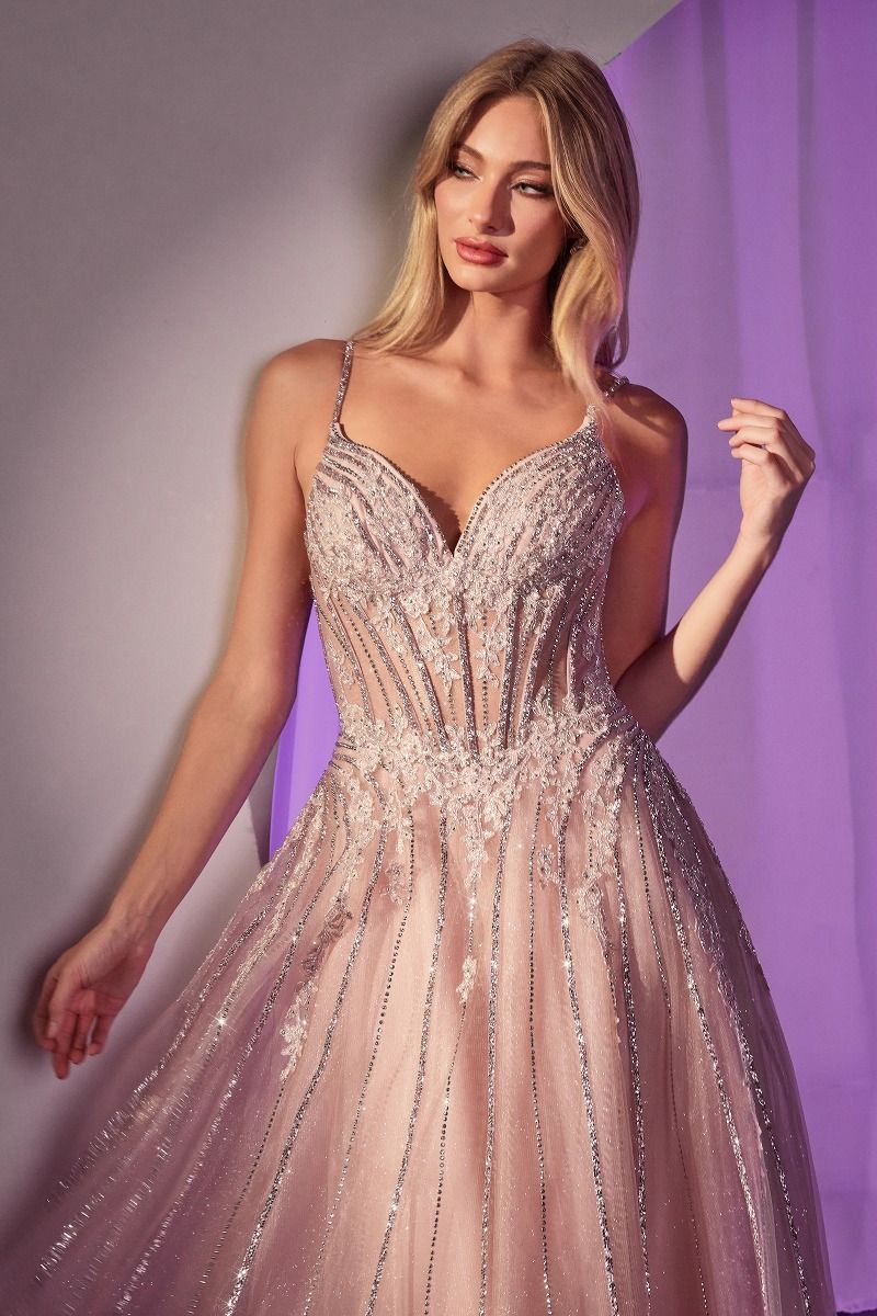JAŠA Embellished Crystal Tulle A Line Prom & Formal Dress in Australia | One Honey Boutique