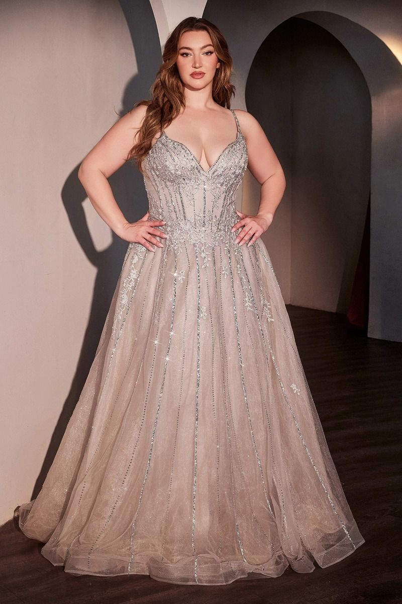 JAŠA Curve Embellished Crystal Tulle A Line Prom & Formal Dress in Australia | One Honey Boutique