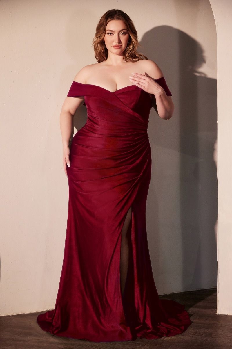 KAILA Off Shoulder Silky Bridesmaid Dress with sweetheart neckline and chic leg slit, semi formal attire Brisbane to Gold Coast.