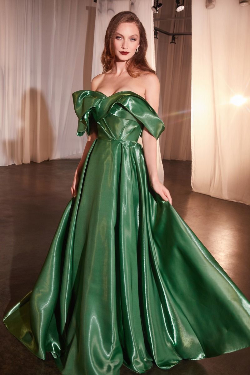 DAND Off Shoulder Organza ball gown with asymmetrical neckline, Brisbane to Gold Coast, Australia.