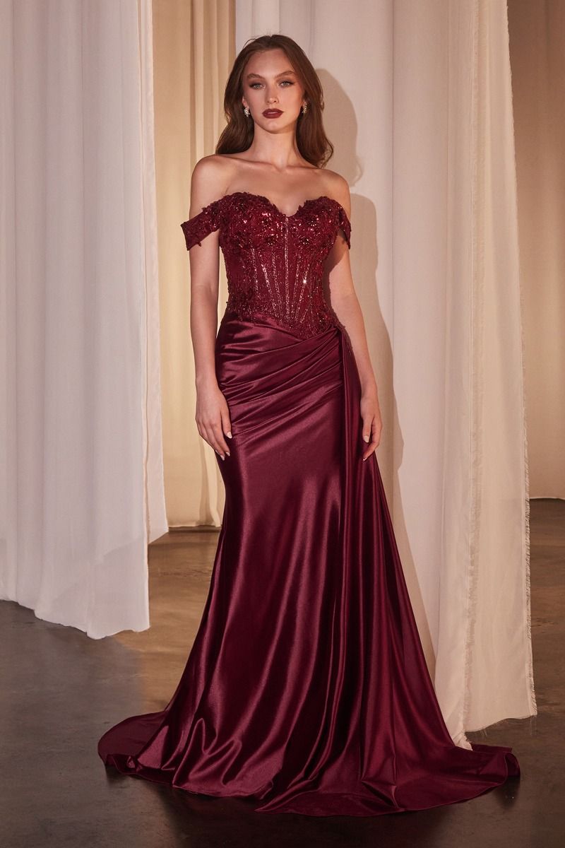 SIREN Curve Silky Lace Bustier Corset Mermaid Formal Prom Dress in Australia | One Honey Boutique