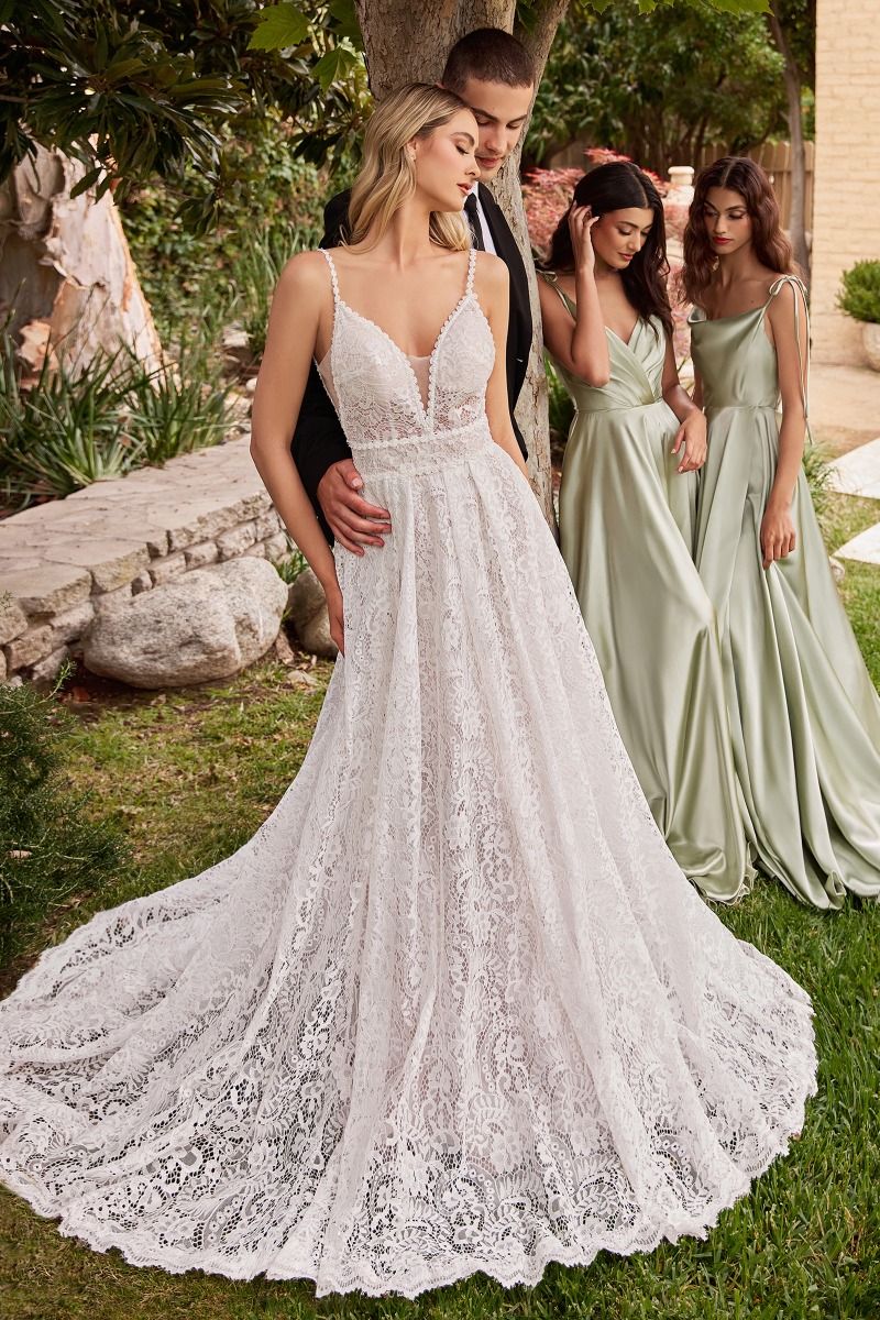 Divinity Bridal ALESSIA Boho Lace A Line Ball Gown; affordable bridal wedding dress with removable jacket, bridal gown Australia.