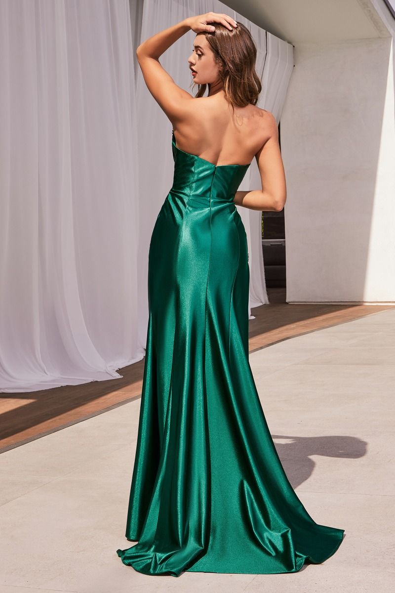 POLINA Strapless Satin Embellished Bustier Mermaid Formal Dress in Australia | One Honey Boutique