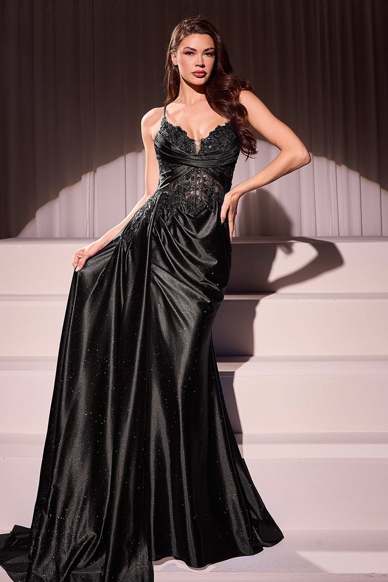 LAZIA dress with lace bodice and satin skirt, evening gown style. Perfect for prom or formal events. Brisbane to Gold Coast, Australia.