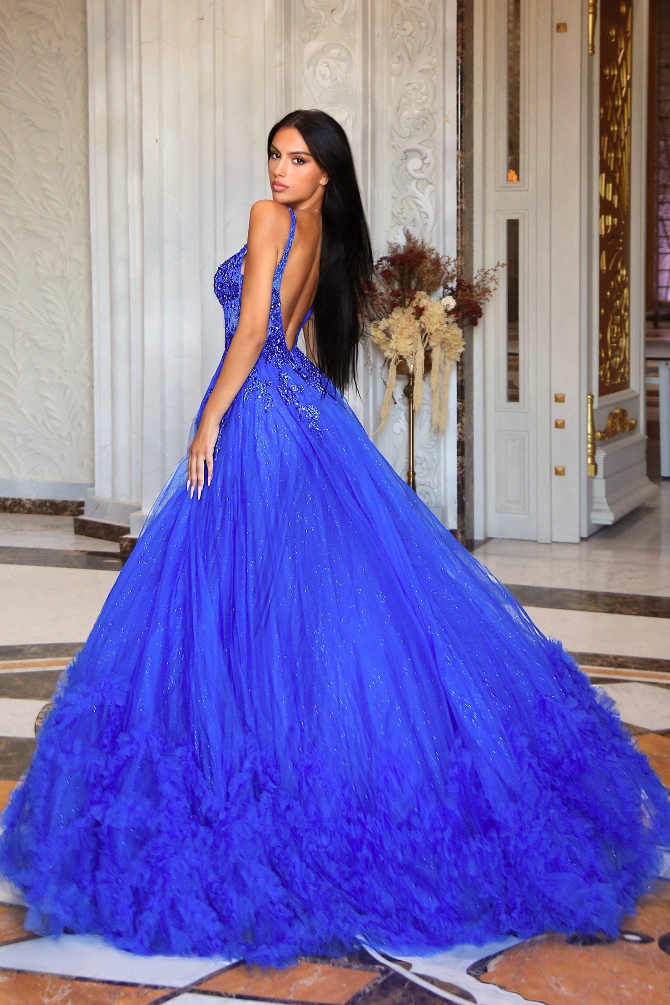 Celeste TW610 Tulle A Line Prom Formal Dress in Australia | One Honey Boutique