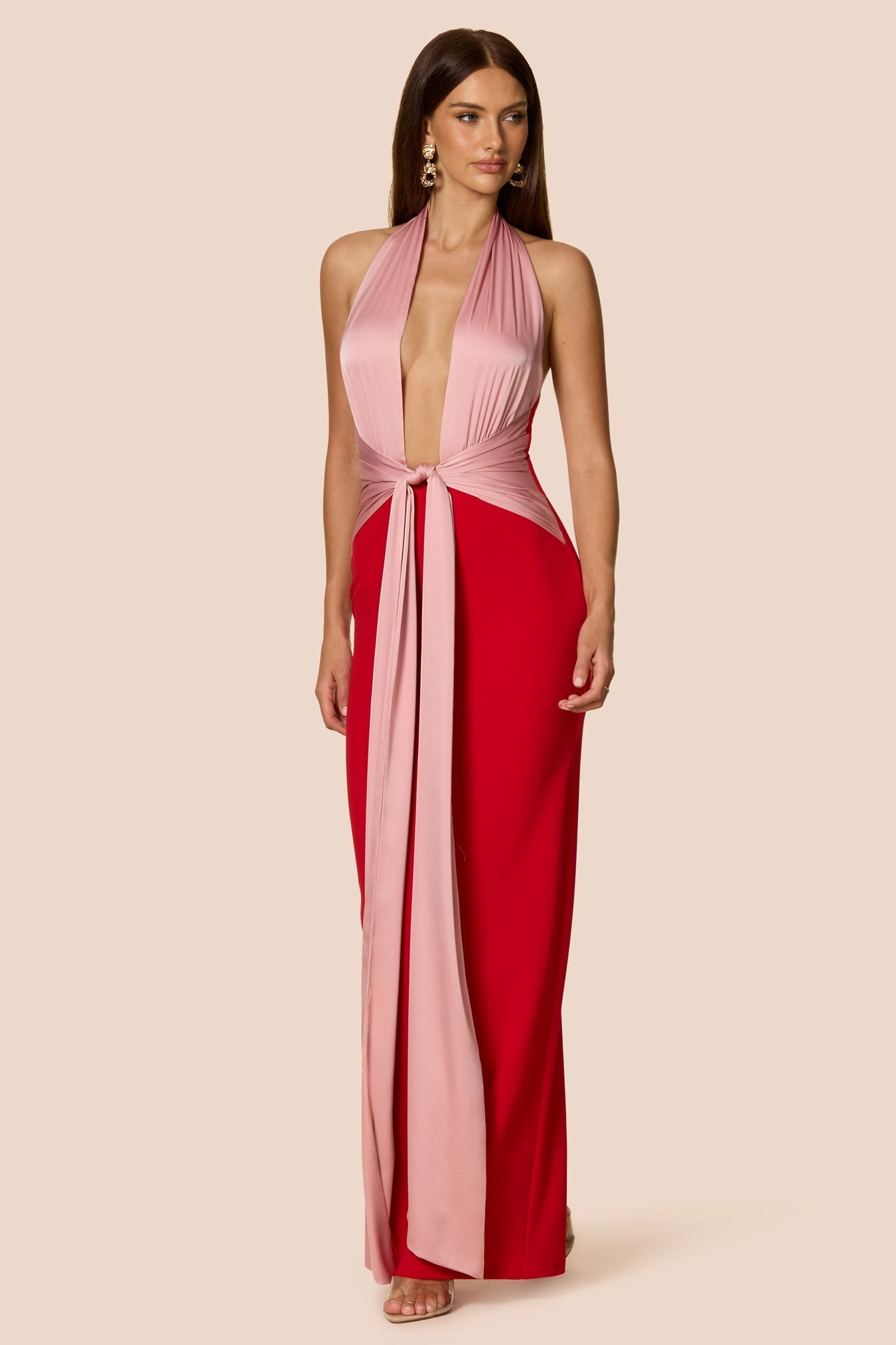 NOOKIE CHIARA Halterneck Semi Formal Gown