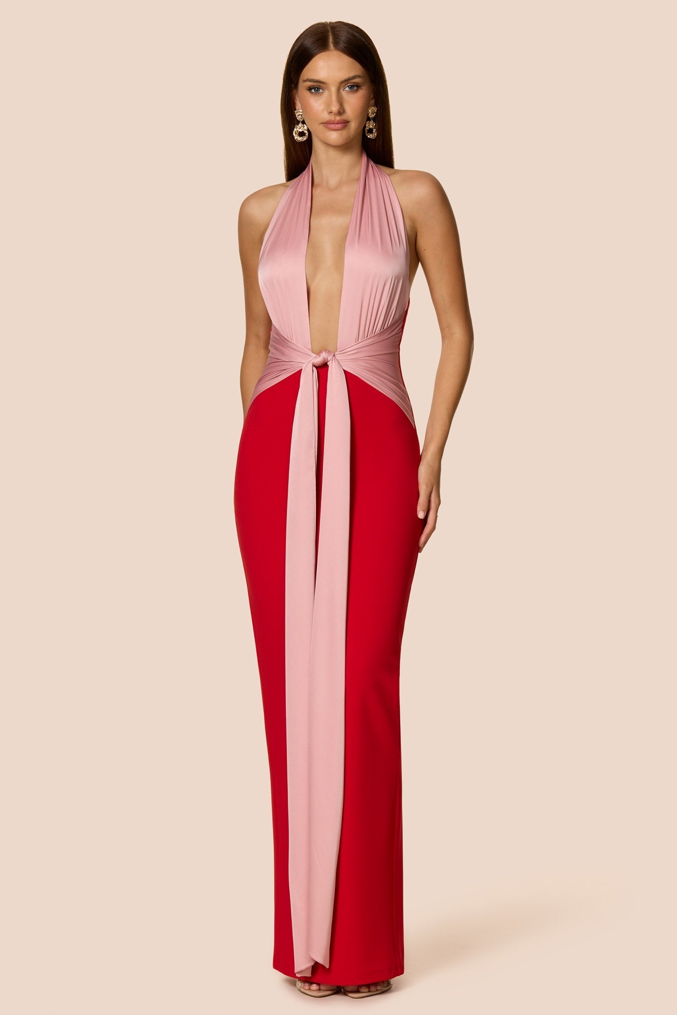 NOOKIE CHIARA Halterneck Semi Formal Gown