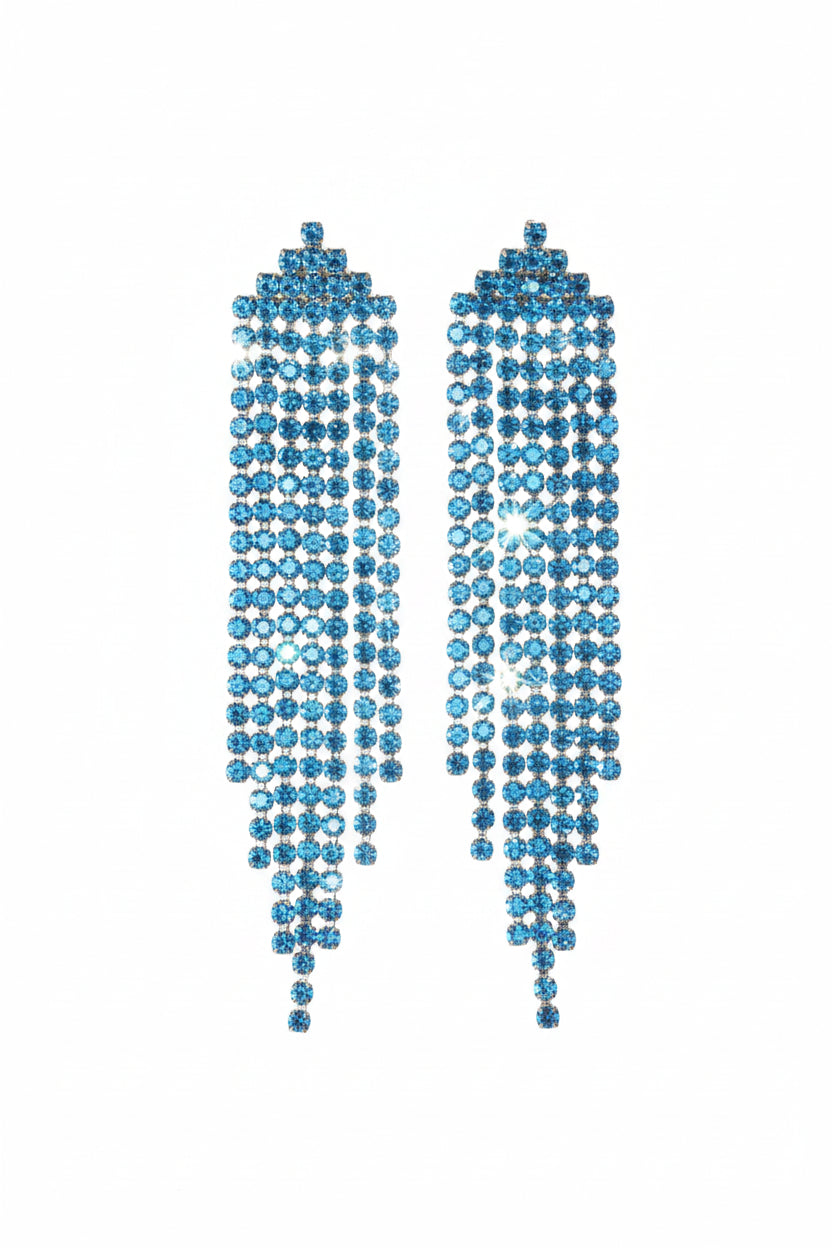 Crystal Waterfall Statement Earrings in Australia | One Honey Boutique