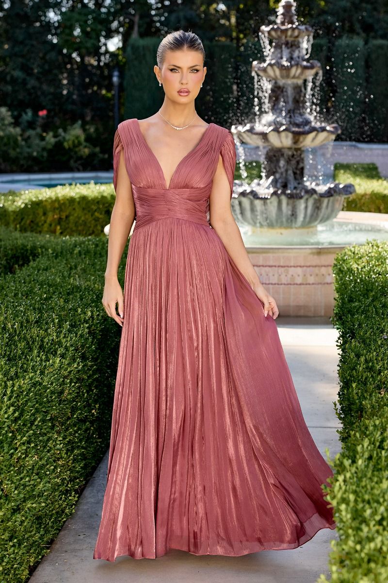 ELARAA Draped Chiffon A - Line Bridesmaid & Formal Dress in Australia | One Honey Boutique