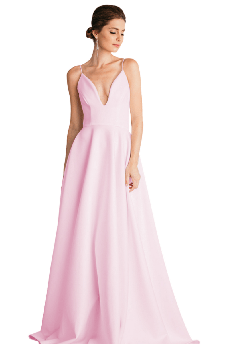 Pia Gladys Perey EVITA Silk Jersey A - Line Bridesmaid Dress in Australia | One Honey Boutique