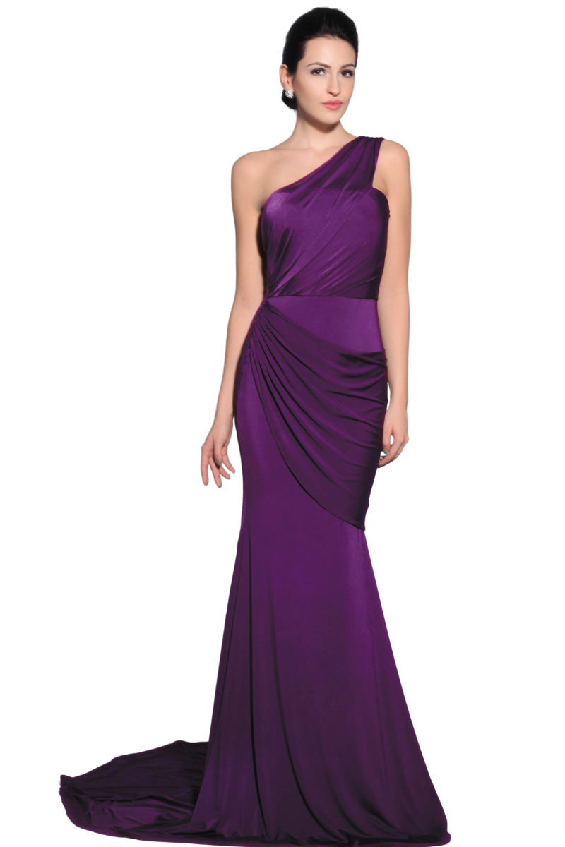 Pia Gladys Perey GARYN Silk Jersey Asymmetric One Shoulder Mermaid Bridesmaid Dress