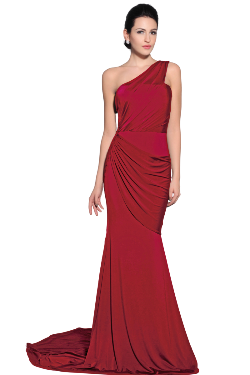 PIA GLADYS PEREY GARYN asymmetric one-shoulder mermaid bridesmaid dress with draped bodice in silky jersey, Brisbane to Gold Coast.
