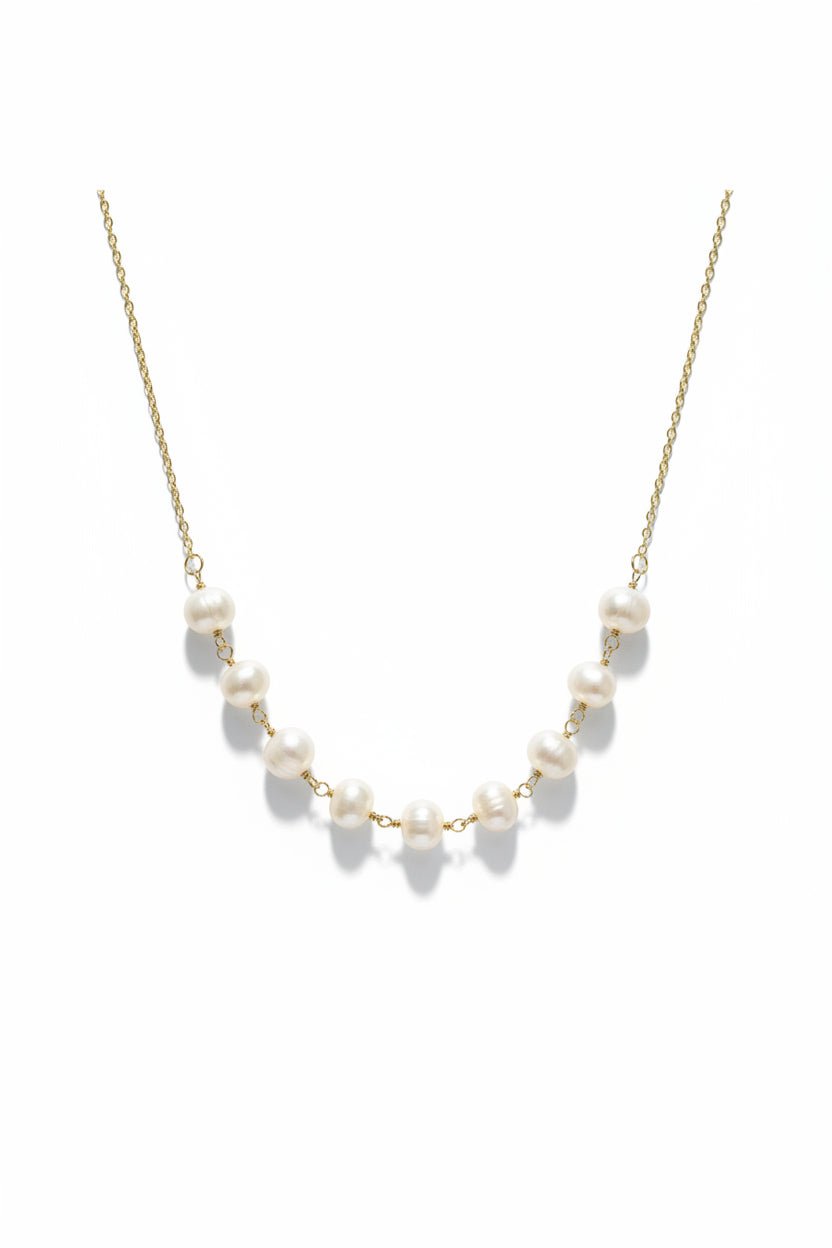 Gregory Ladner Aurelia Cultured Freshwater Pearl Gold Necklace in Australia | One Honey Boutique