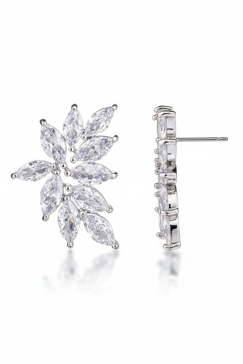 Gregory Ladner CZ Leaf Cluster Stud Earrings in Australia | One Honey Boutique