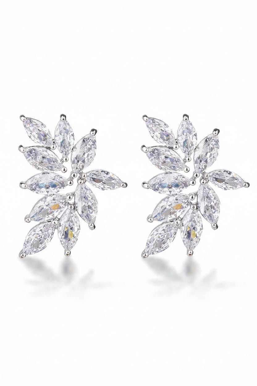 Gregory Ladner CZ Leaf Cluster Stud Earrings in Australia | One Honey Boutique