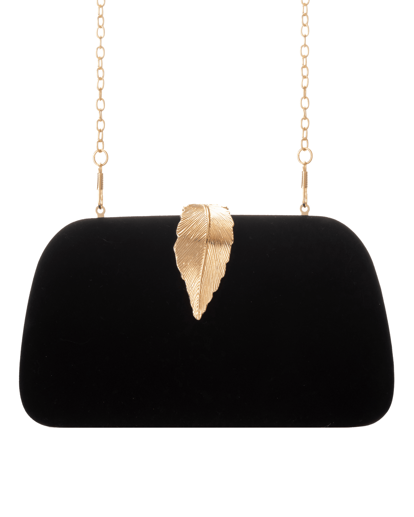 Gregory Ladner GBGU004D Velvet Clutch with Leaf Clasp Clutch Bag in Australia | One Honey Boutique