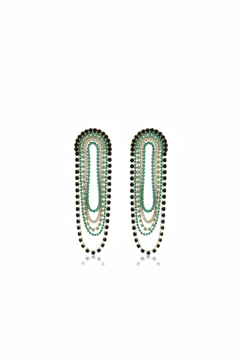 Gregory Ladner GJEE322D Crystal Oval Statement Earrings in Australia | One Honey Boutique