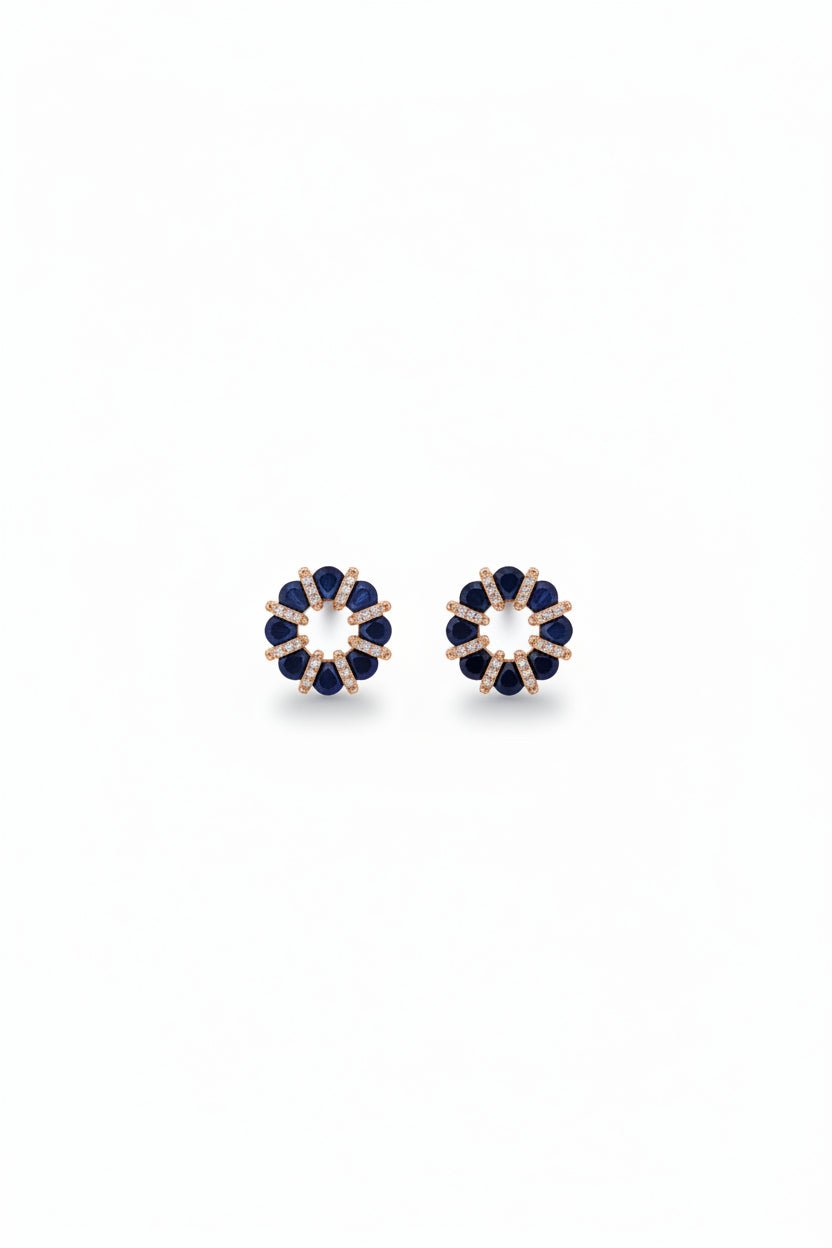 Gregory Ladner Midnight Crystal Floral Stud Earrings in Australia | One Honey Boutique