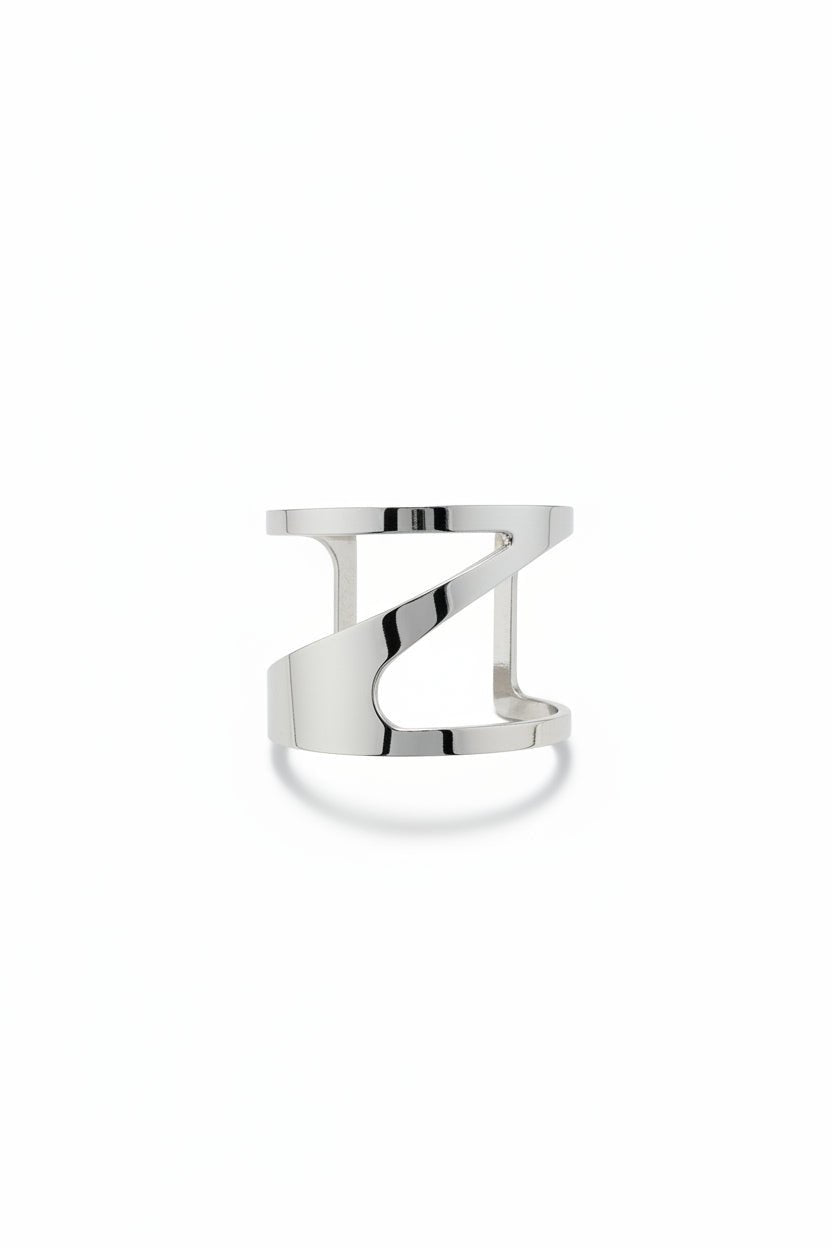 Gregory Ladner Valencia Silver Sculptural Statement Cuff Bracelet in Australia | One Honey Boutique