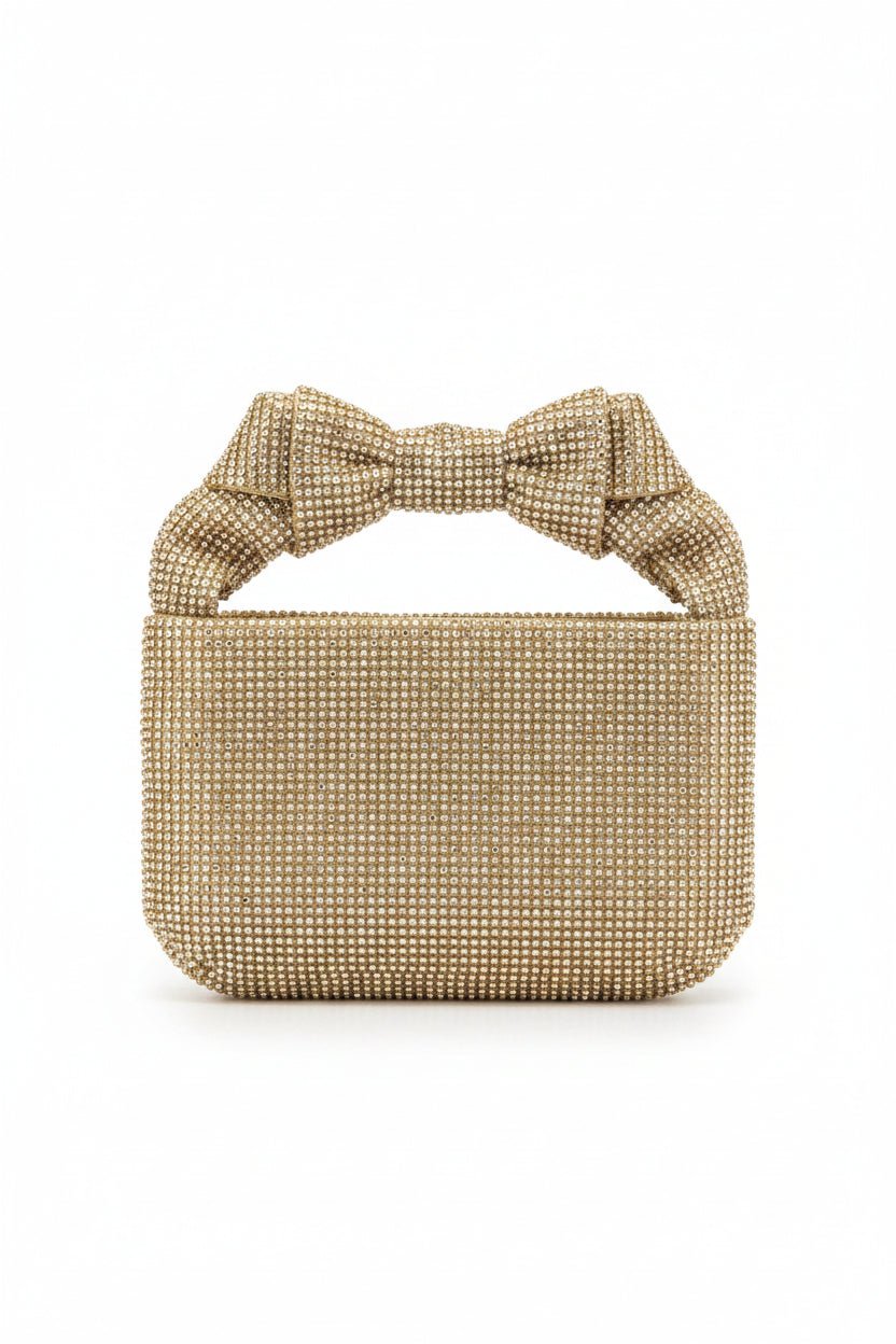 Honey Couture BOUJEE Gold Diamanté Mesh Mini Evening Bag in Australia | One Honey Boutique