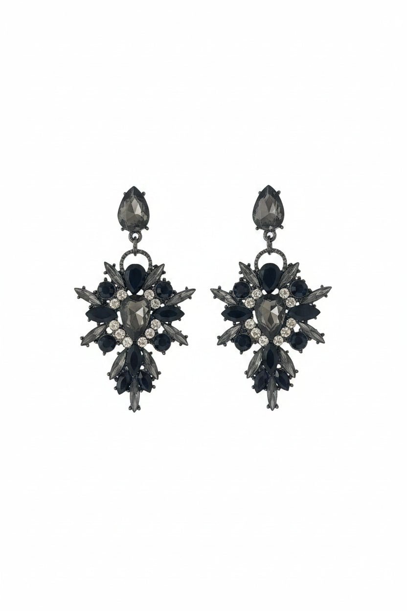 Honey Couture CELESTE Crystal Starburst Statement Drop Earrings in Australia | One Honey Boutique