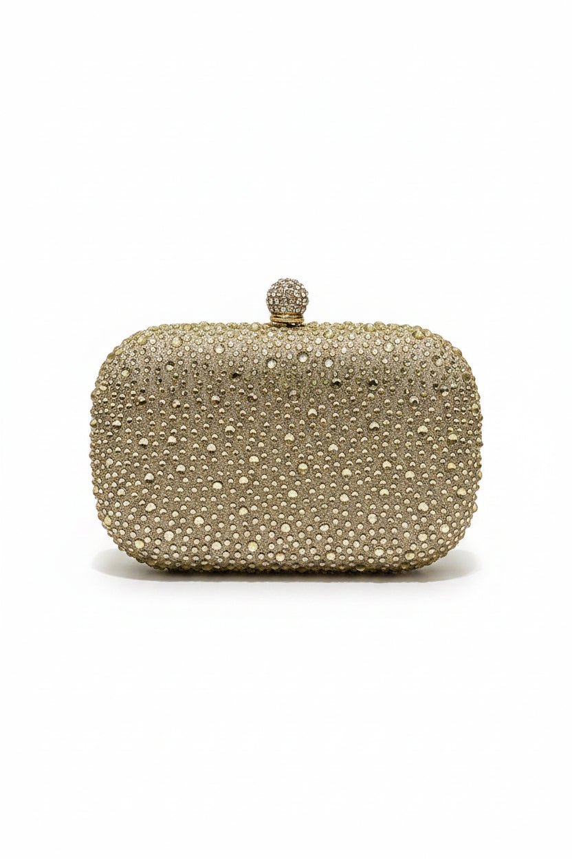 Honey Couture CELESTE Rhinestone Hard Case Clutch Bag in Australia | One Honey Boutique