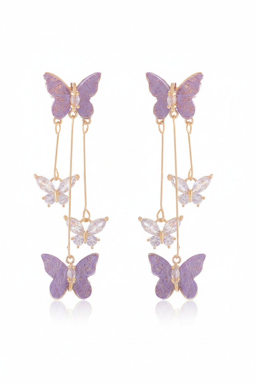 Honey Couture MARIPOSA Butterfly Statement Earrings for Formal & Evening Wear in Australia | One Honey Boutique