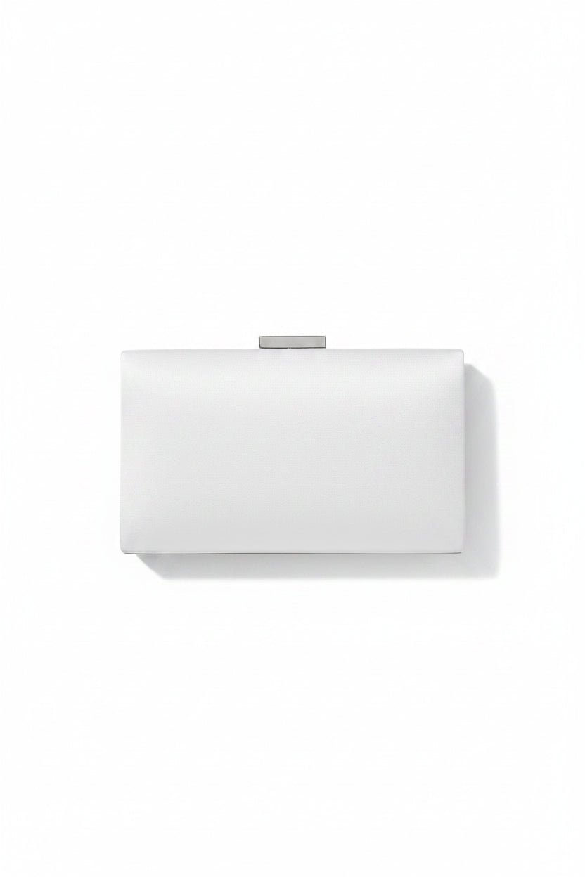 Honey Couture TORI Box Clutch with Silver Metallic Trim in Australia | One Honey Boutique