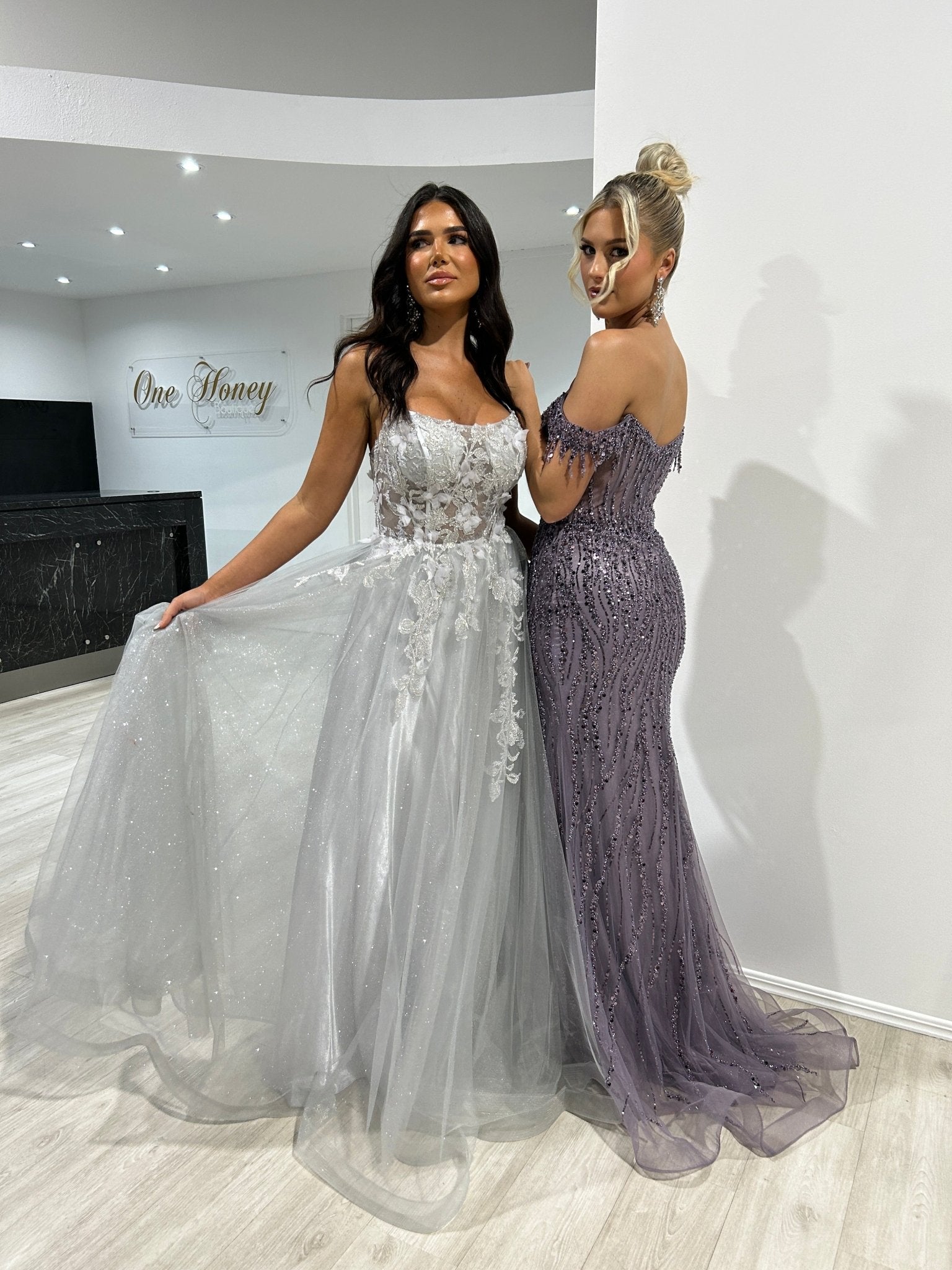 REYA Tulle Corset Back Romantic A Line Formal Dress in Australia | One Honey Boutique