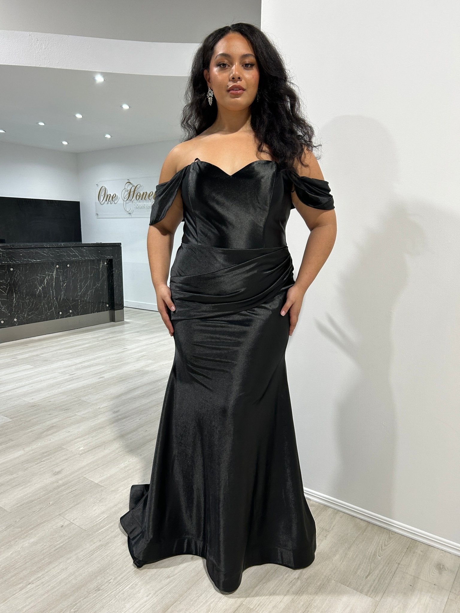 ROCO Curve Silky Off The Shoulder Mermaid Formal Dress in Australia | One Honey Boutique