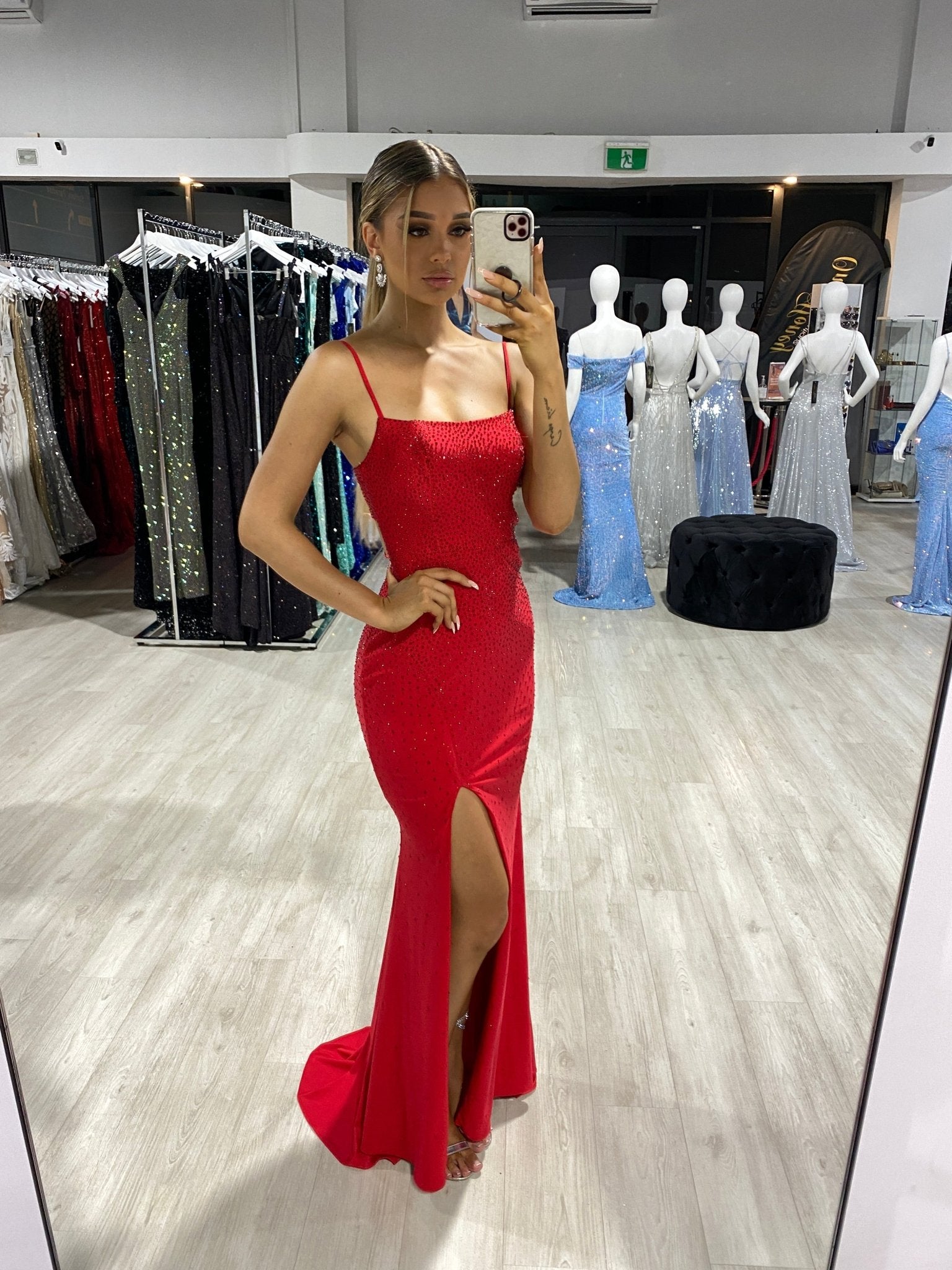 ELANA Diamante Bustier Lace Up Mermaid Formal Dress in Australia | One Honey Boutique