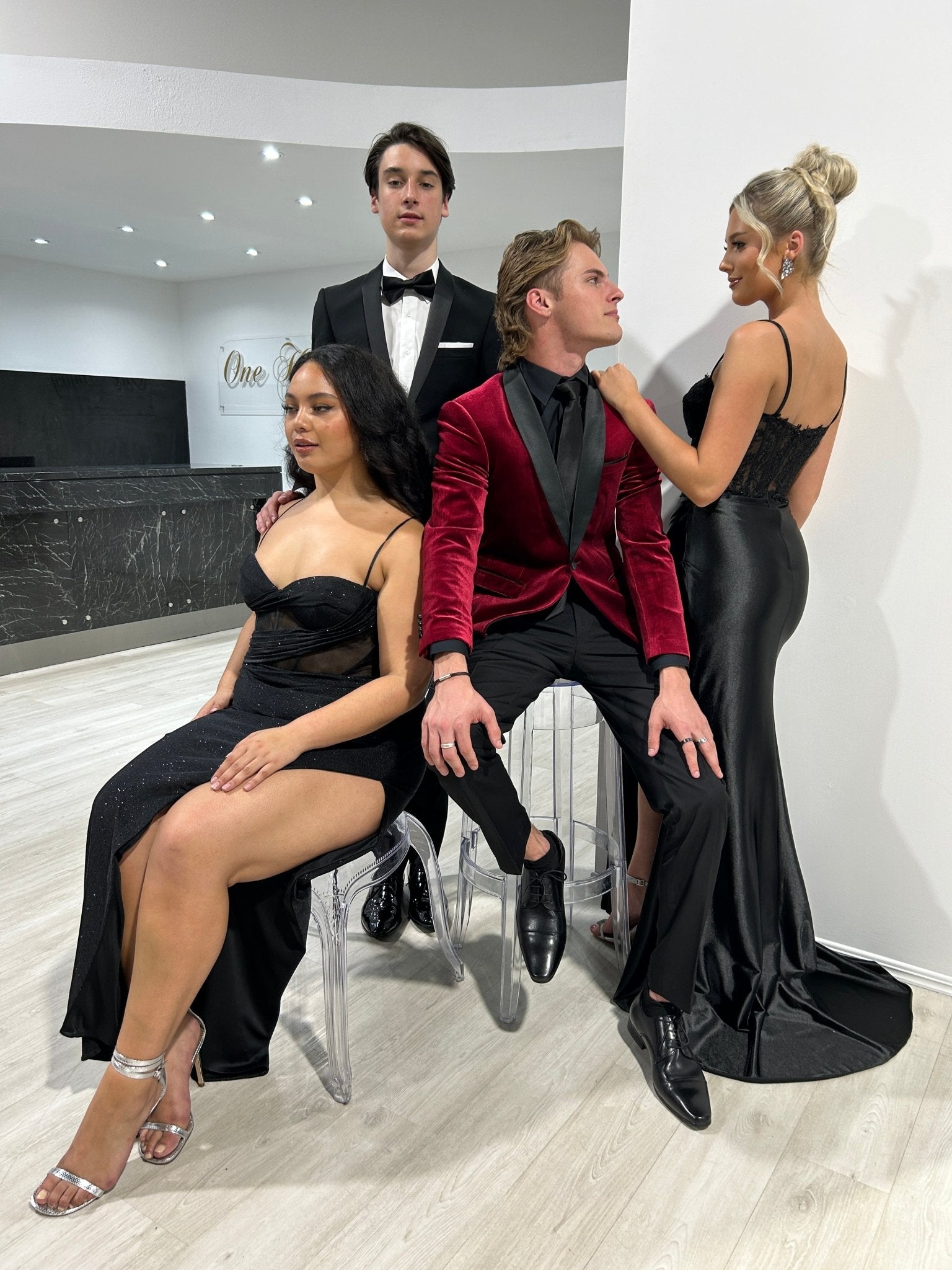 JOYCE Glitter Corset Bustier Mermaid Semi Formal Dress in Australia | One Honey Boutique