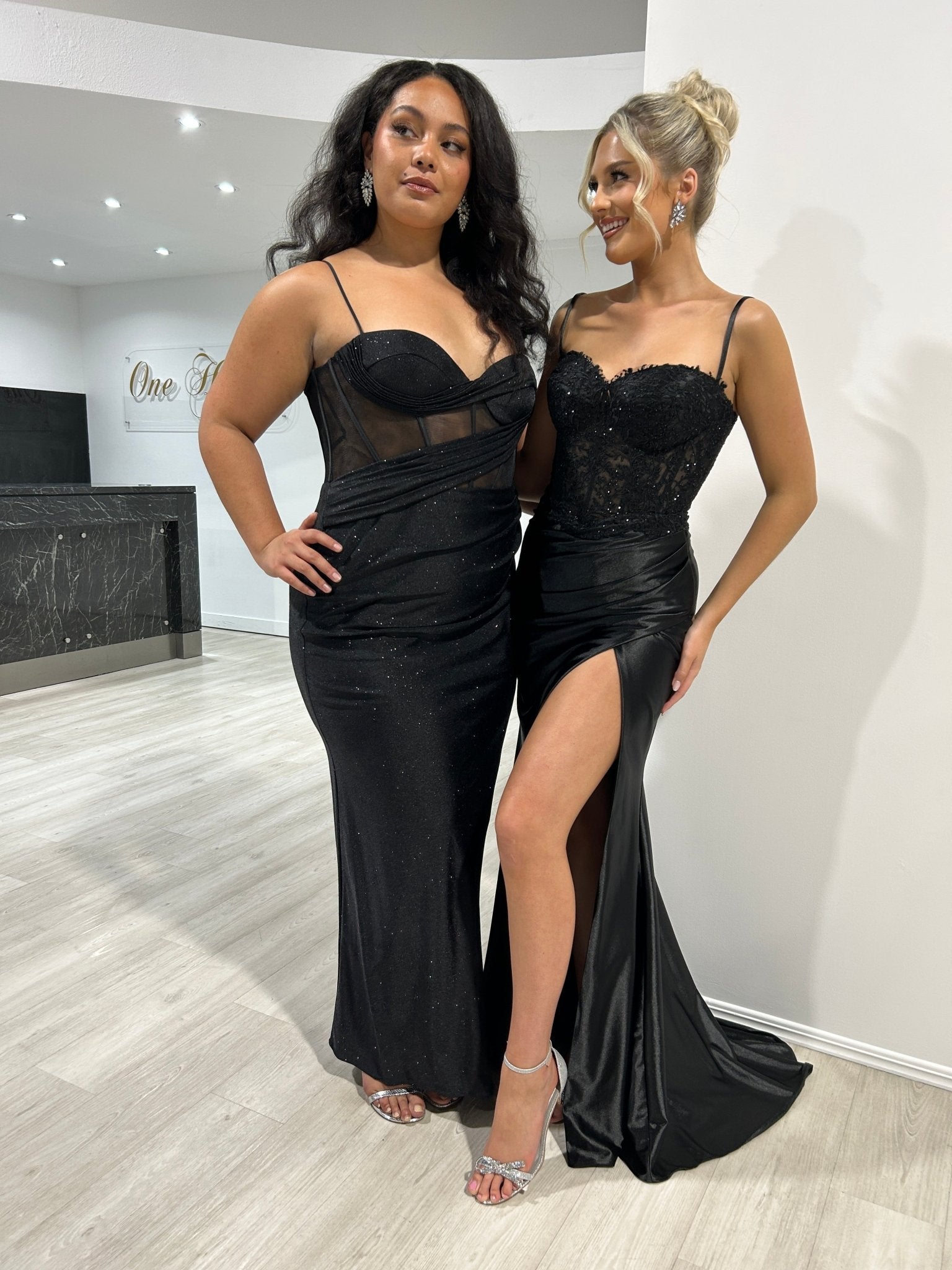 JOYCE Glitter Corset Bustier Mermaid Semi Formal Dress in Australia | One Honey Boutique