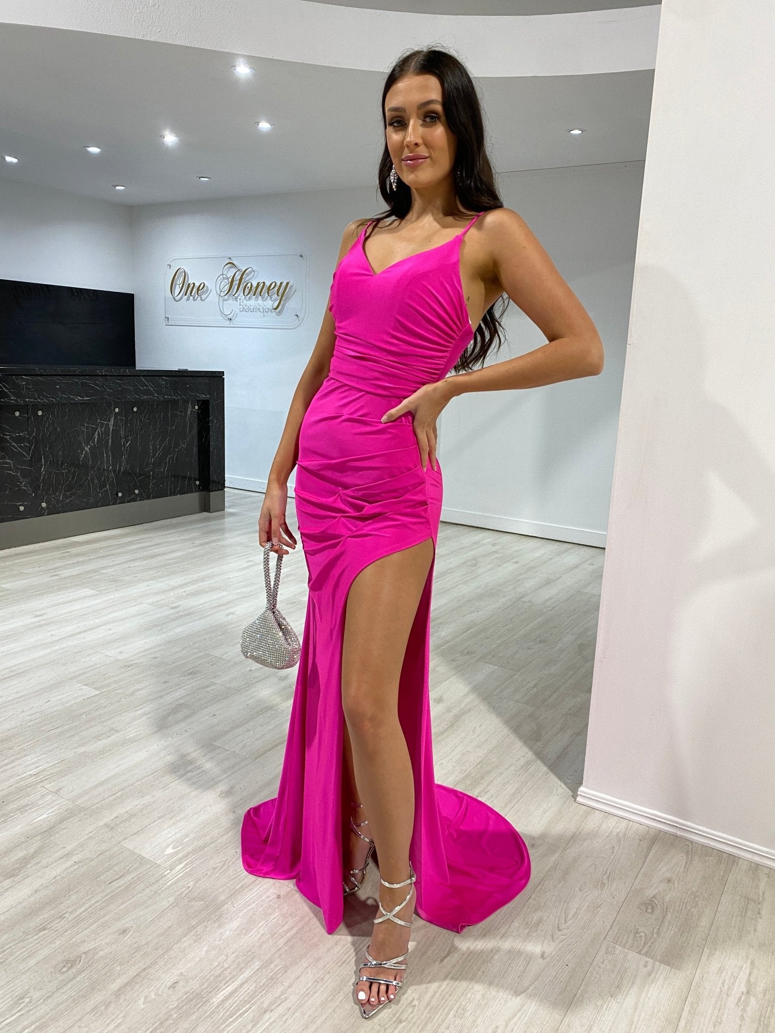 Honey Couture DIOR Diamanté Pouch Clutch Bag in Australia | One Honey Boutique