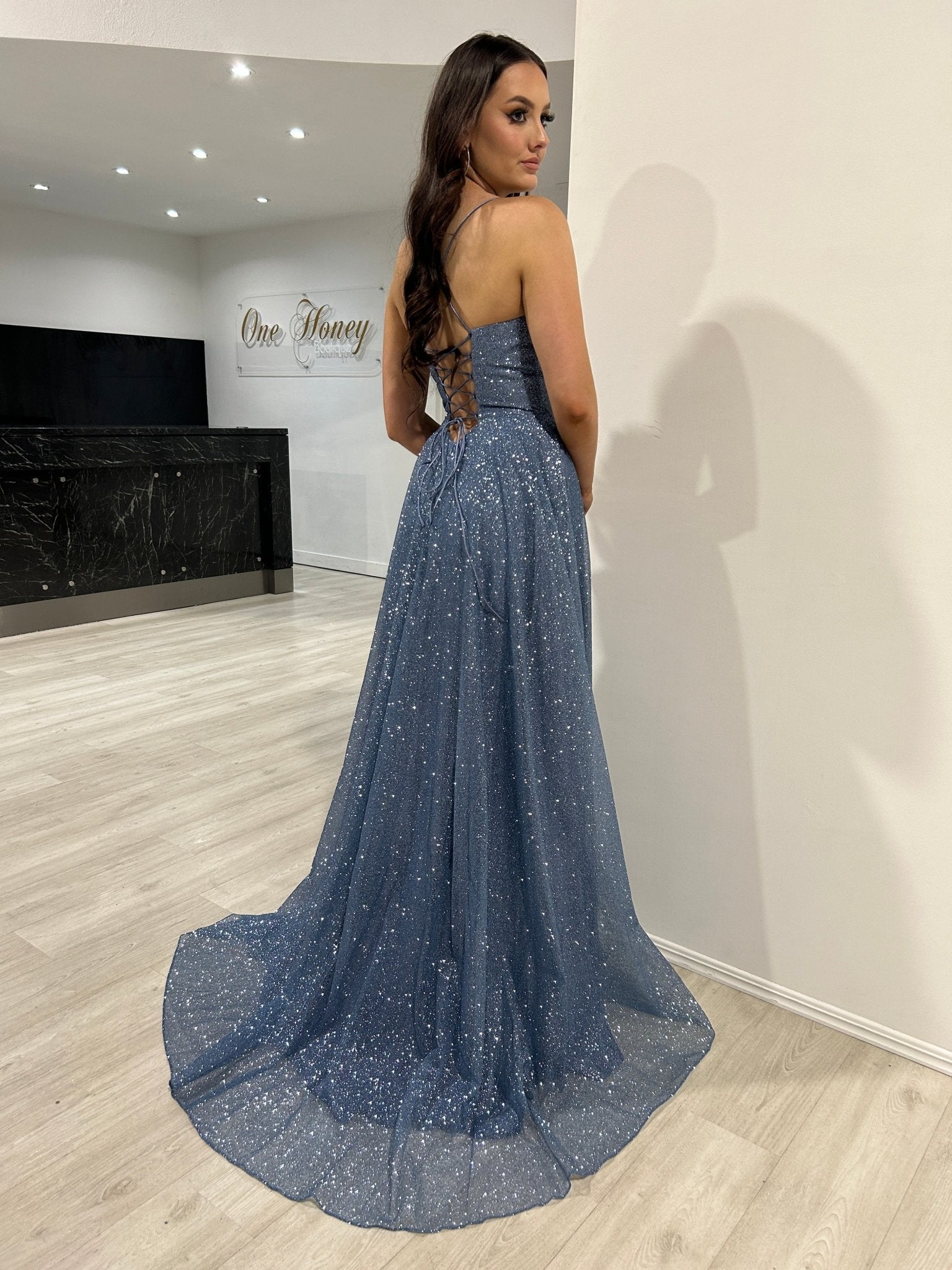 DREYA Glitter Ball Gown School Formal Dress by Honey Couture in Australia | One Honey Boutique