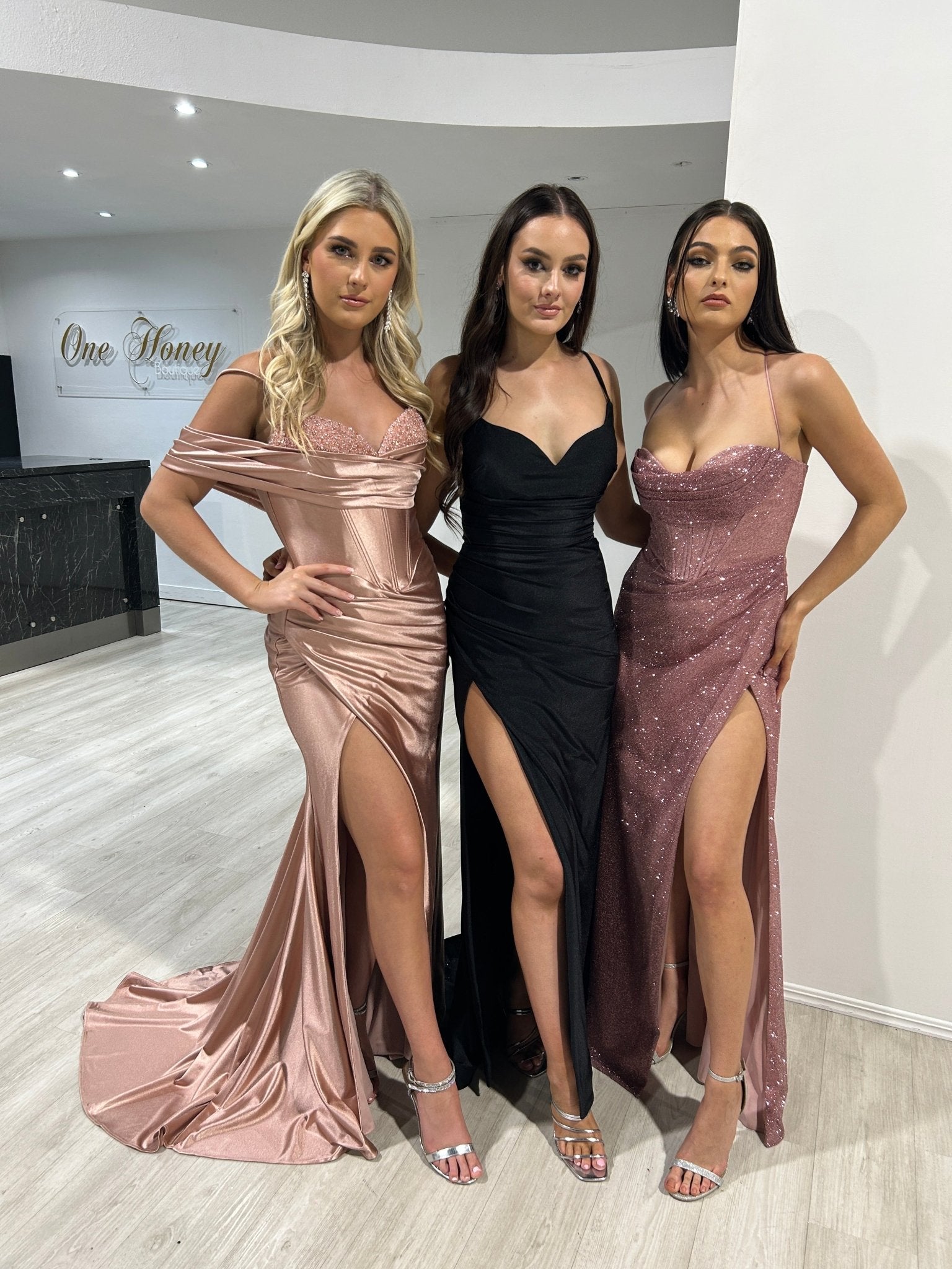 DAYA Glitter Corset Bustier Mermaid Formal Gown Dress in Australia | One Honey Boutique