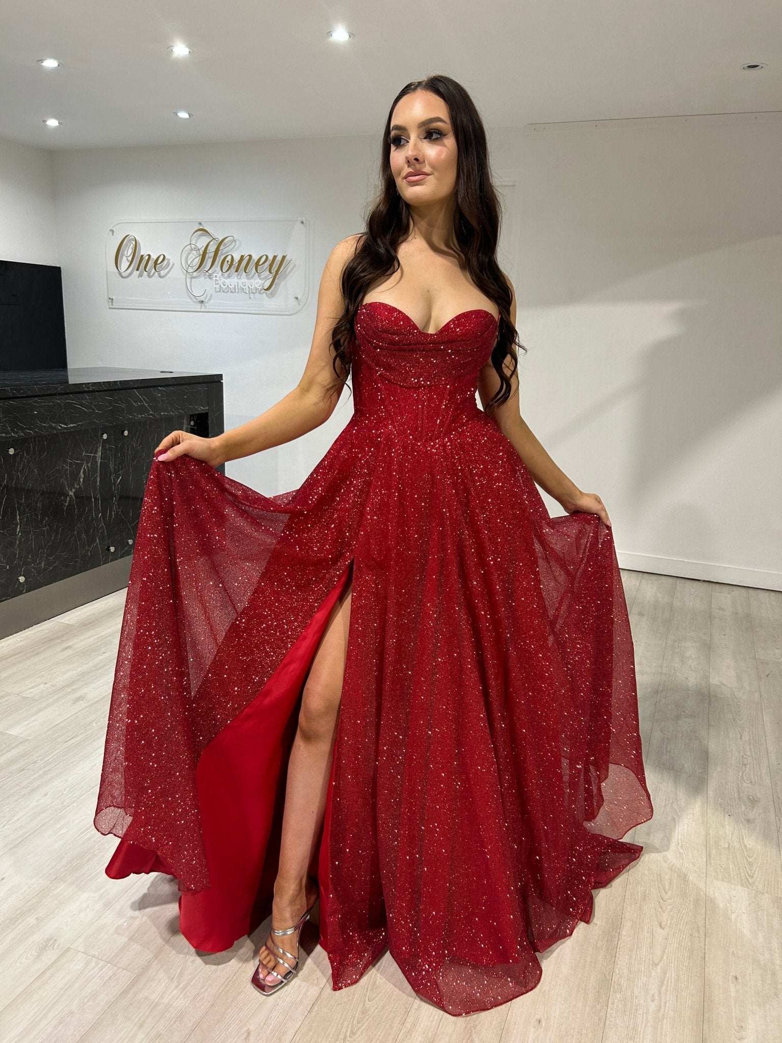 DREYA Glitter Ball Gown School Formal Dress by Honey Couture in Australia | One Honey Boutique