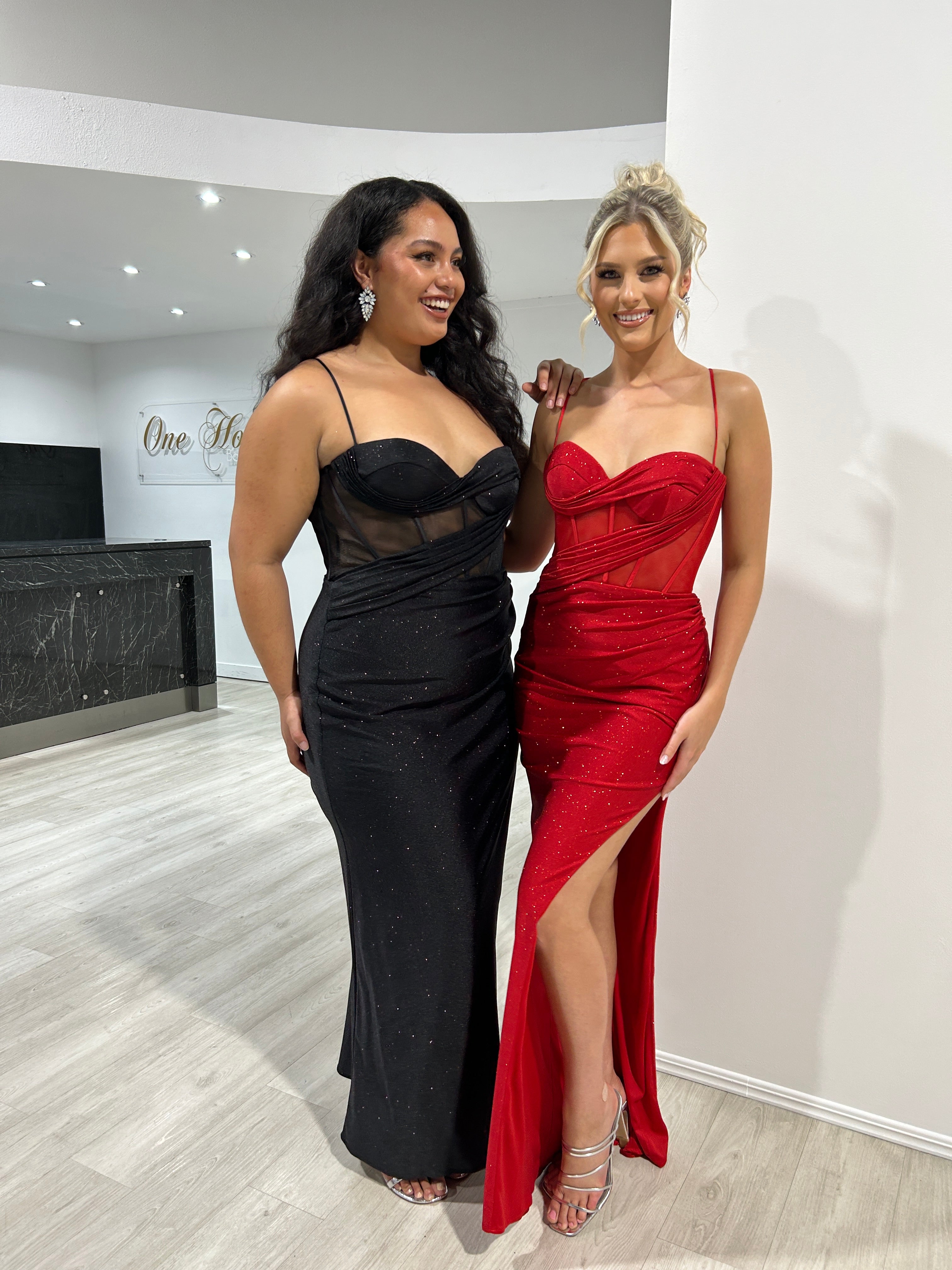 JOYCE Glitter Corset Bustier Mermaid Semi Formal Dress