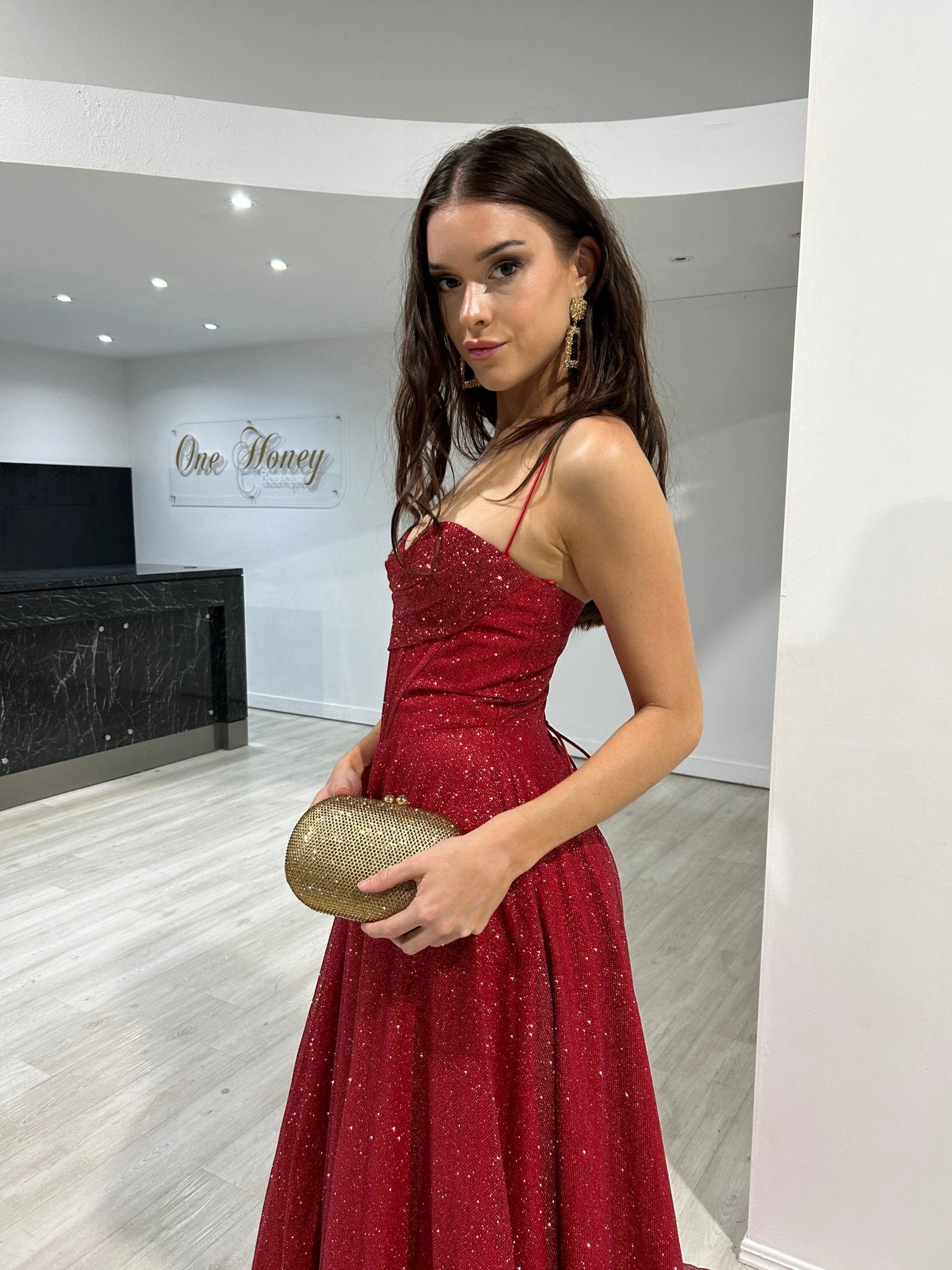 Honey Couture NORTH Diamanté Mini Clutch Bag in Australia | One Honey Boutique