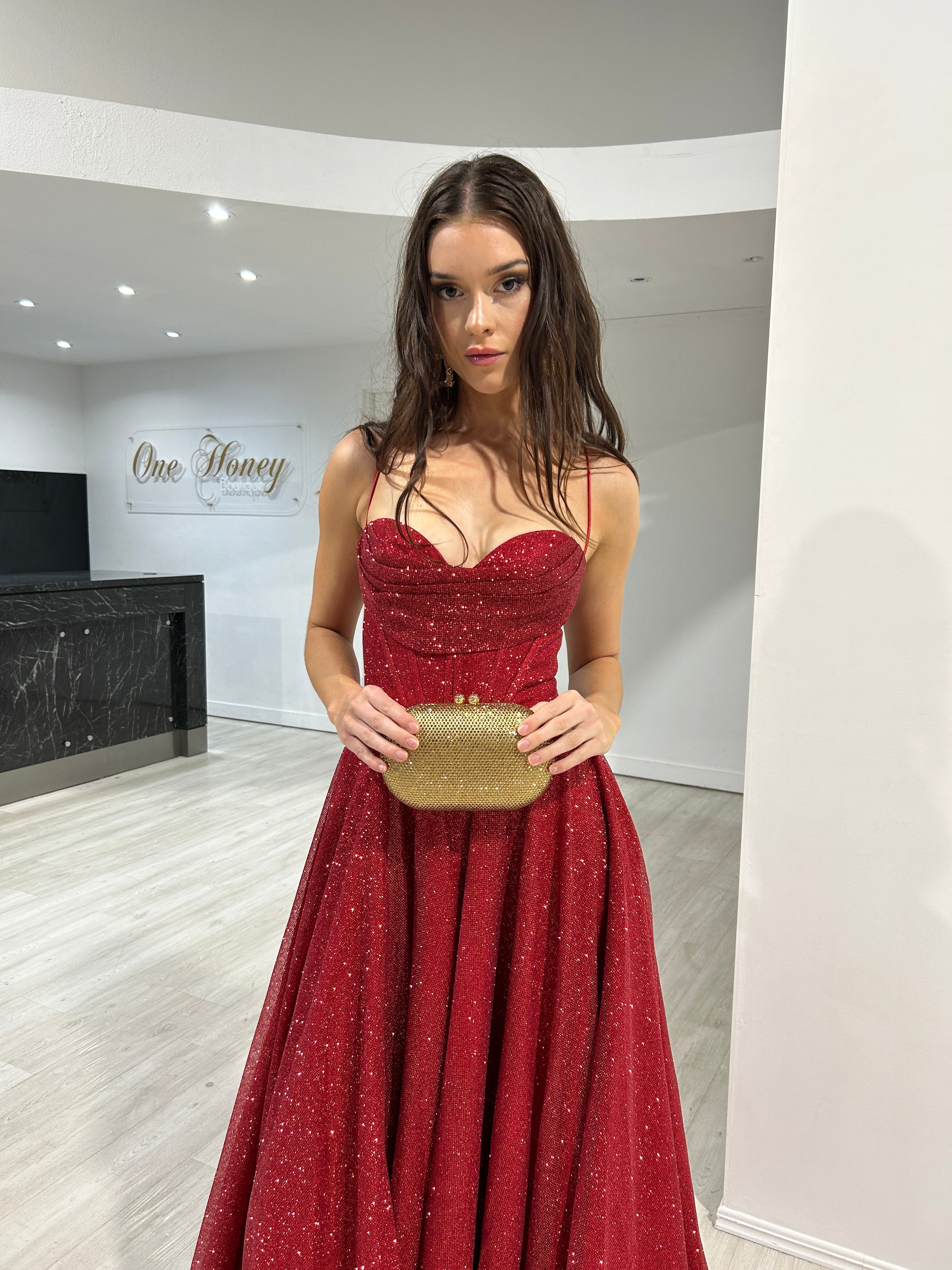 Honey Couture NORTH Diamanté Mini Clutch Bag